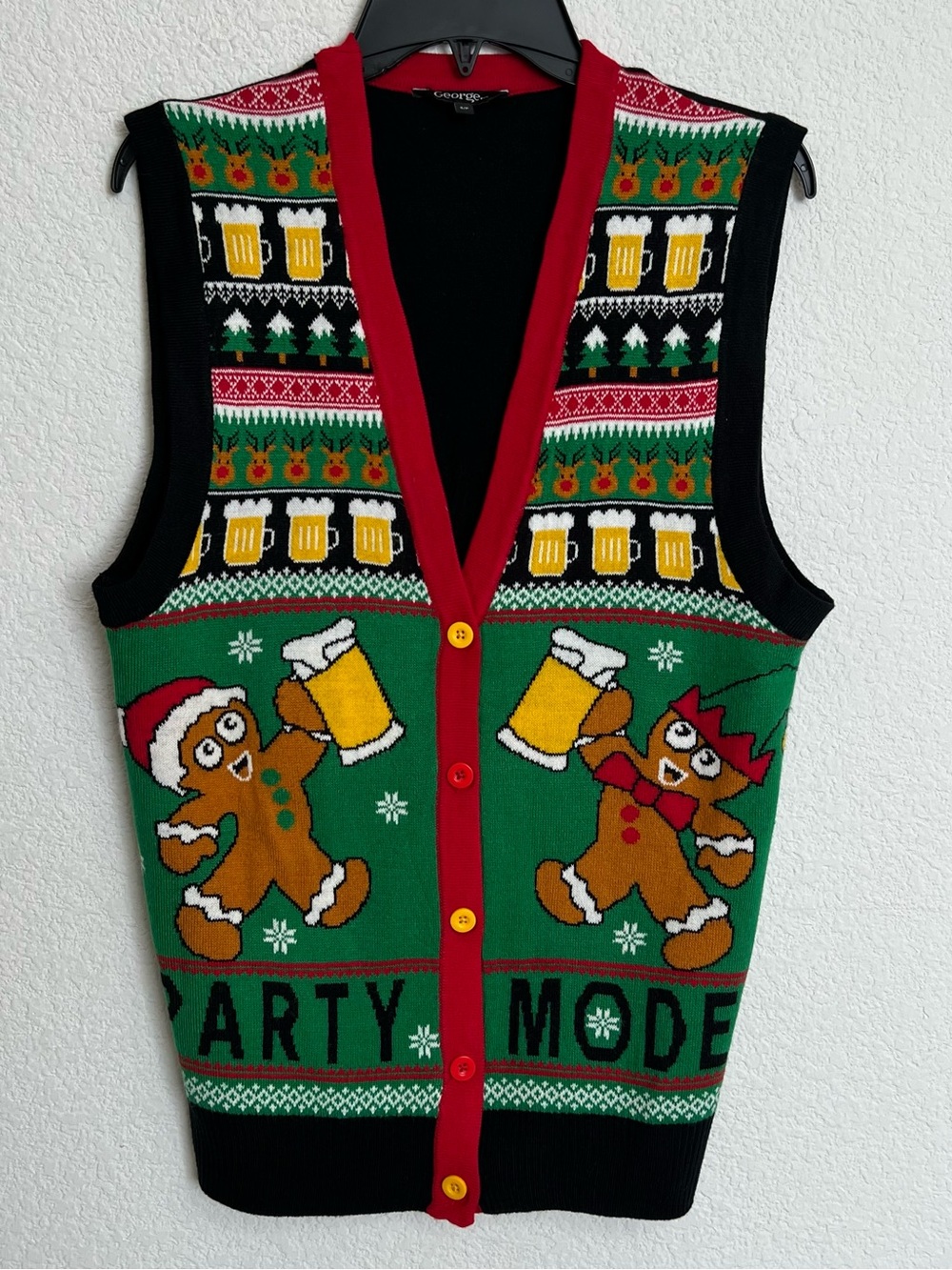 George Party Mode Holiday Vest New Small Unisex